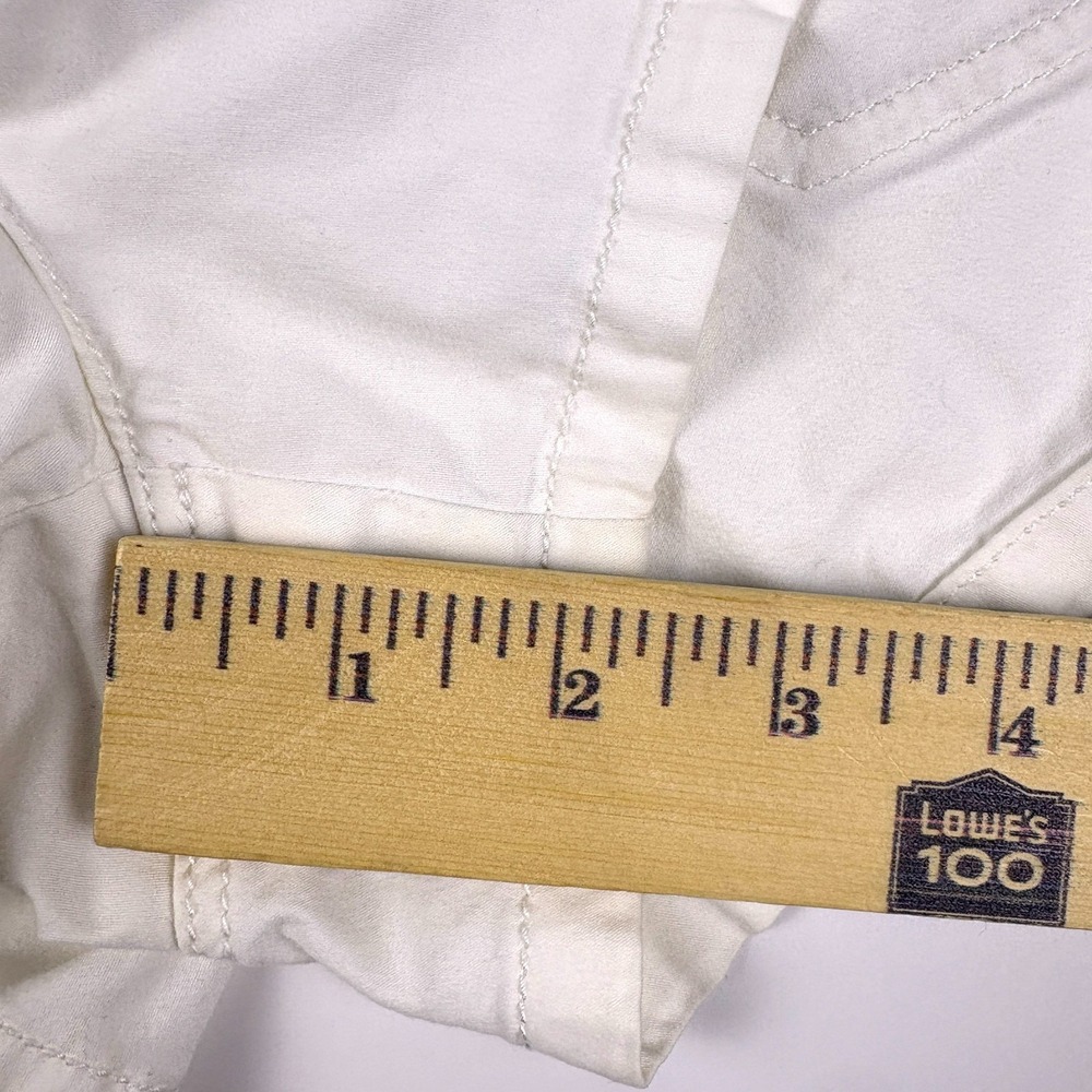 Y2K American Eagle Ultra Low Rise Perfect Shortie Shorts Womens Sz 6 White Micro - Picture 4 of 16